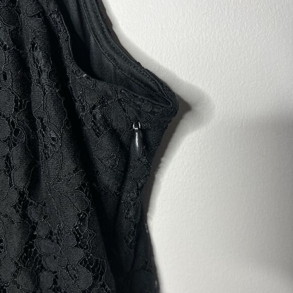 Isaac Mizrahi Dress Womens XL Black Lace Whimsigoth Fairy Grunge Goth Maxi Long - Picture 7 of 12